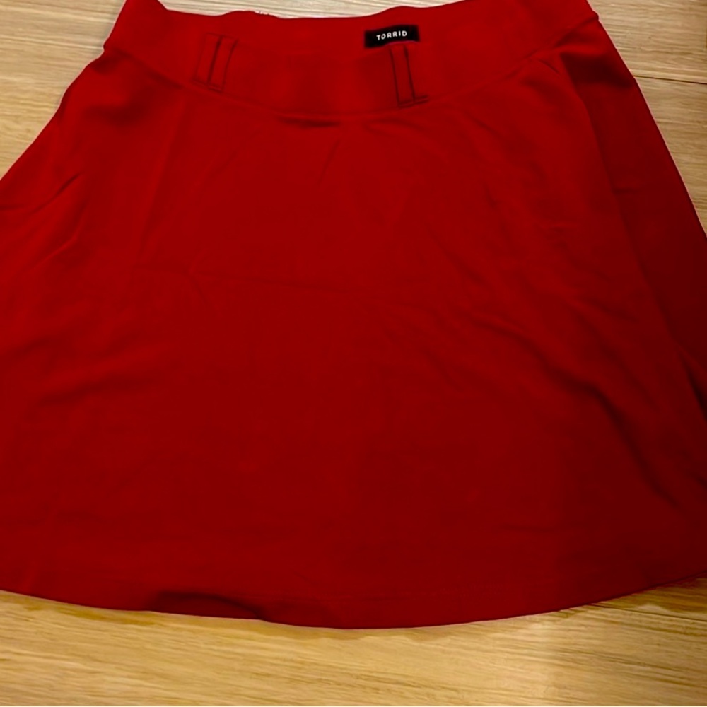 Torrid Red Skater Skirt Size 0